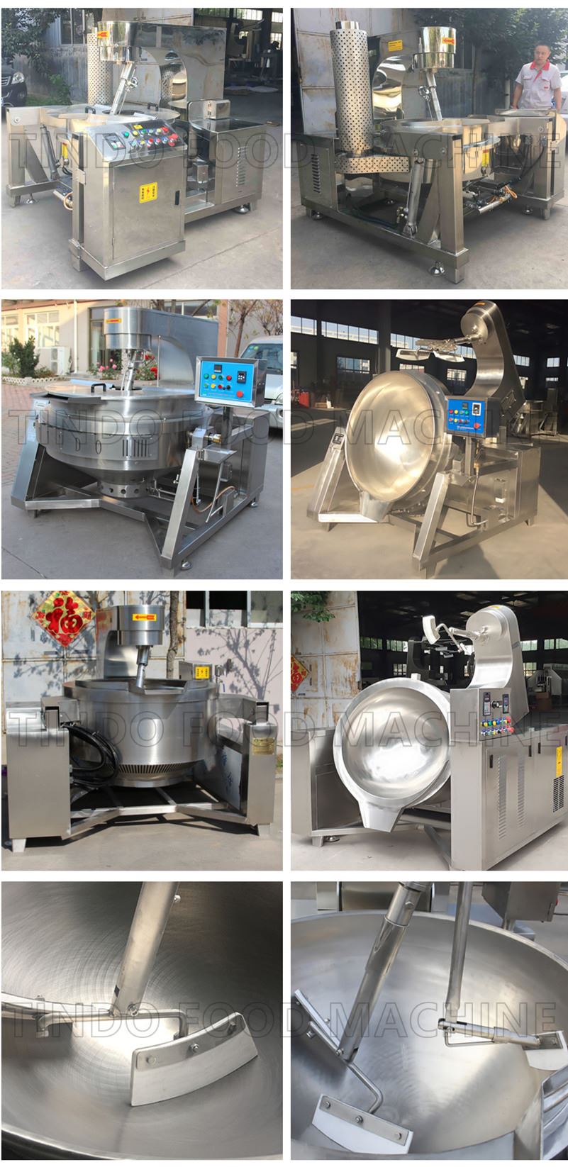 Fillings Stuffing Jacketed Cooking Mixer Kettle